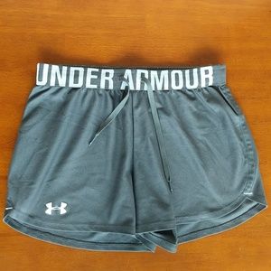 Grey Under Armour running shorts